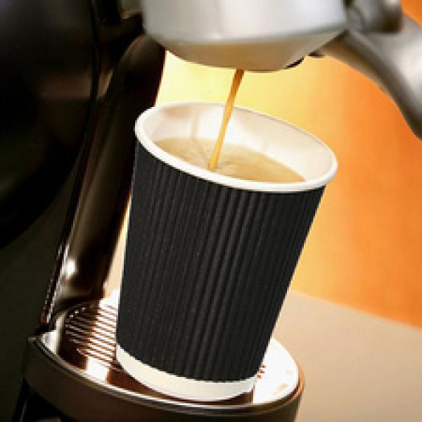 Papp-Trinkbecher 'Ripple Wall', 0, 2 l, schwarz STARPAK 86266 (4002911862667)