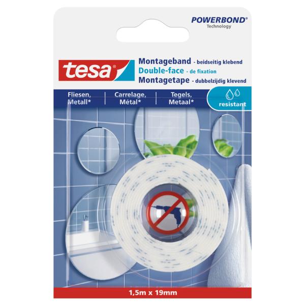 Powerbond Montageband für Fliesen/ Metall, 19 mm x 5, 0 m tesa 77745-00000-00 (4042448340535)