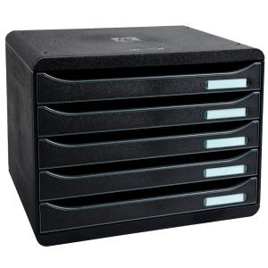 Schubladenbox BIG-BOX PLUS, 5 Schübe, schwarz EXACOMPTA 308714D (9002493423558)