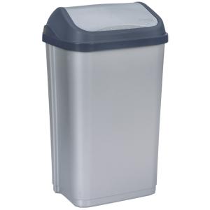 Abfalleimer 'swantje', 50 Liter, graphite / silber keeeper 1030882600000 (4052396001693)