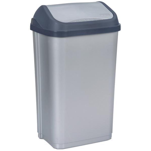 Abfalleimer 'swantje', 50 Liter, graphite / silber keeeper 1030882600000 (4052396001693)