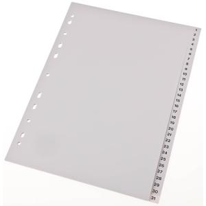 Kunststoff-Register, Zahlen, A4, 20-teilig proOFFICE 100810132 (8595033206205)