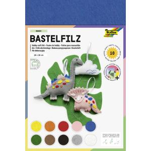 Bastelfiz, 200 x 300 mm, 150 g/ qm, farbig sortiert folia 520409 (4001868524093)