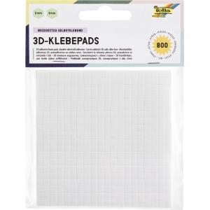3D-Klebepads, 5 x 5 mm, weiß, sortiert folia 23055 (4001868230550)