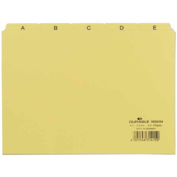 Karteiregister A - Z, PP, A5 quer, blau, 25-teilig DURABLE 3650-06 (4005546314174)
