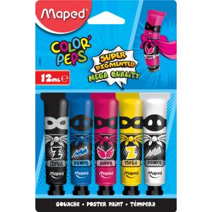 Gouachefarbe COLOR'PEPS, in Tube, 5er Blisterkarte Maped 810540 (3154148105404)