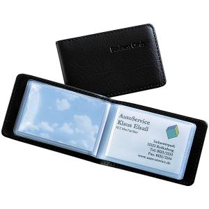 Visitenkarten-Mappe, Lederoptik, schwarz, matt sigel VZ172 (4004360833670)