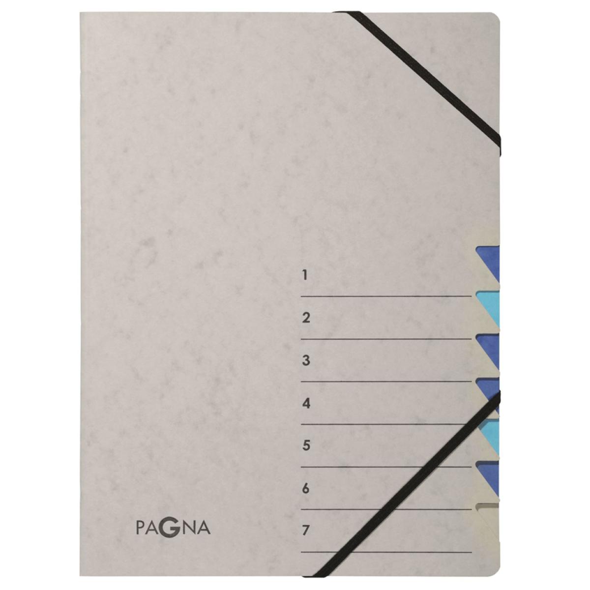 Ordnungsmappe 'Easy Grey', A4, 7 Fcher, grau / orange PAGNA 44307-12 (401395101