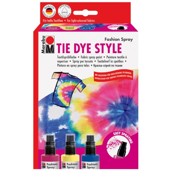 Textilsprühfarbe 'Fashion-Spray', Set TIE DYE STYLE Marabu 1719000000094 (4007751697554)