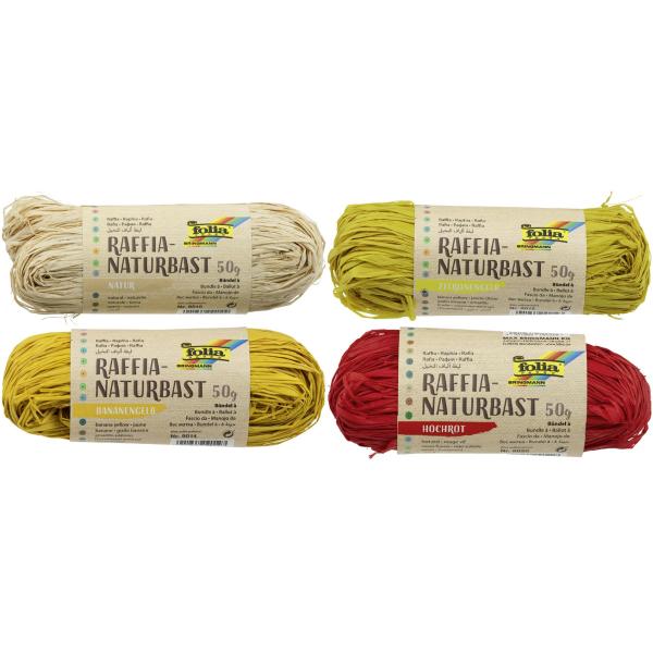 Raffia-Naturbast, 50 g, königsblau folia 9035 (4001868090352)
