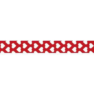 Deko-Klebeband Washi-Tape, Herzen rot folia 26047 (4001868053395)