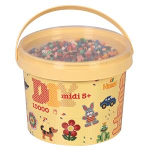 DAN_IMPORT Hama Bügelperlen Volltonmix mehrfarbig 10000 Stück Eimer (0028178180676)