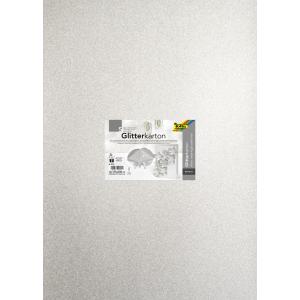 Glitterkarton, 500 x 700 mm, 300 g/ qm, silber folia 85560 (4001868042221)