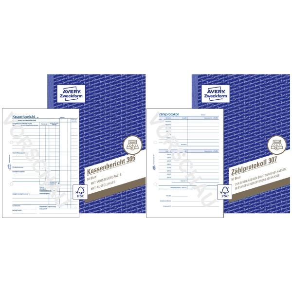 Avery Zweckform Zählprotokoll Formularbuch 307 (4004182003077)