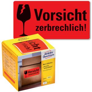 Etikettenrolle 'Vorsicht zerbrechlich!' AVERY Zweckform 7211 (4004182172117)