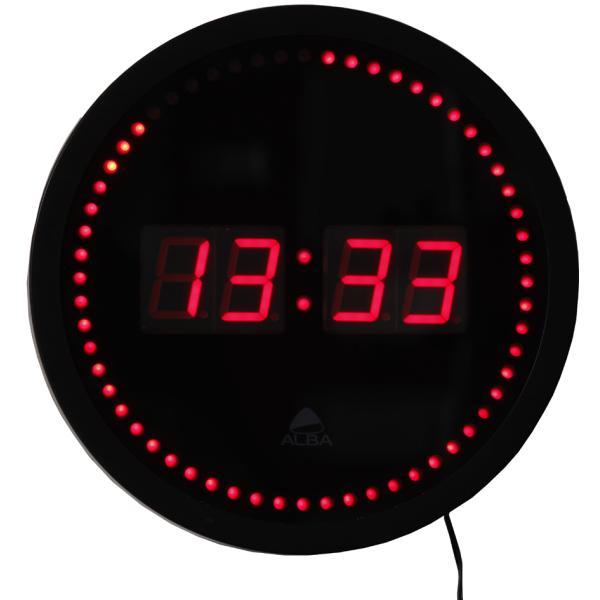 Wanduhr 'HORLED', Quarzuhr, aus Kunststoff, schwarz ALBA (3129710012718)