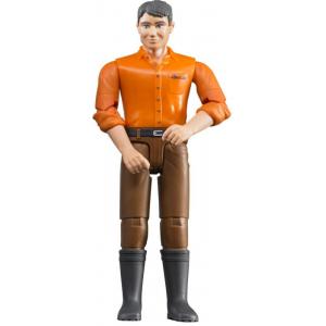bruder bworld Figur Mann heller Hauttyp Hose braun 1:16