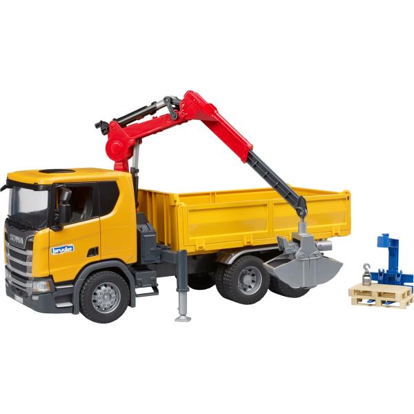 bruder Baustellen-LKW Kran Scania Super 560R gelb 1:16