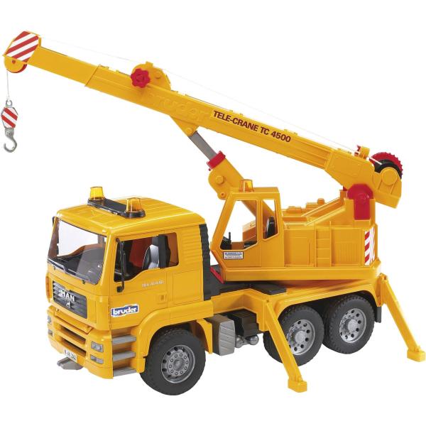 bruder Kran-LKW MAN TGA orange 1:16