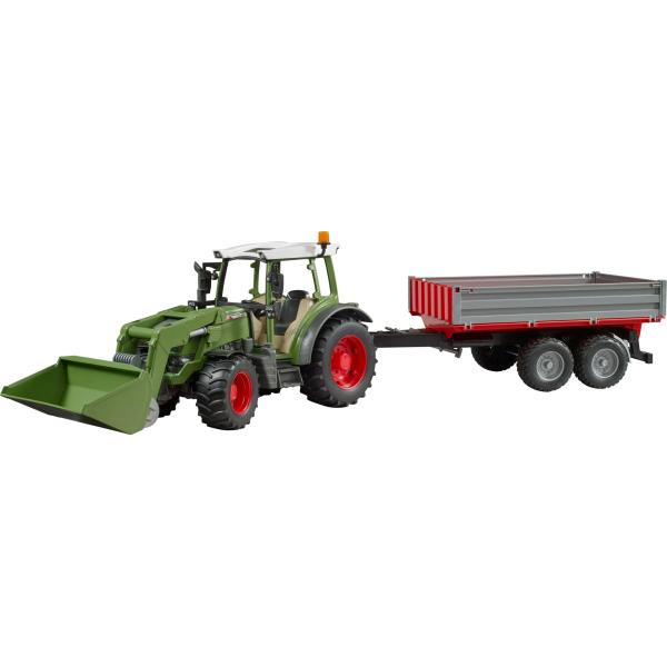 bruder Traktor Fendt 211 Vario mit Lader/Anhänger grün 1:16