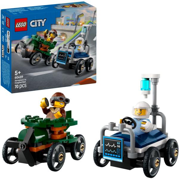 LEGO_1 LEGO CITY Fahrzeuge Flugzeug vs. Krankenhausbett (5702017812595)