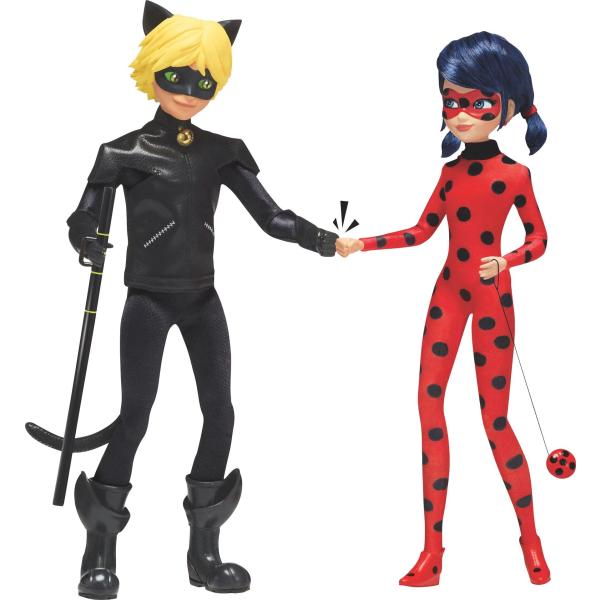 BANDAIS Puppen Miraculous Ladybug und Cat Noir 26cm (3701405800406)