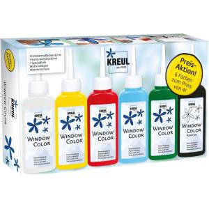 Window Color Aktions-Set, 6 x 80 ml KREUL 42847 (4000798428471)